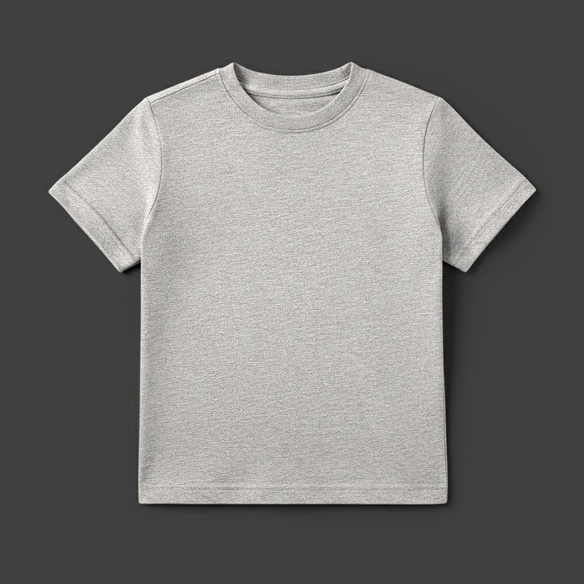 CAMISETA INFANTIL CINZA MESCLA BÁSICA - UNISSEX