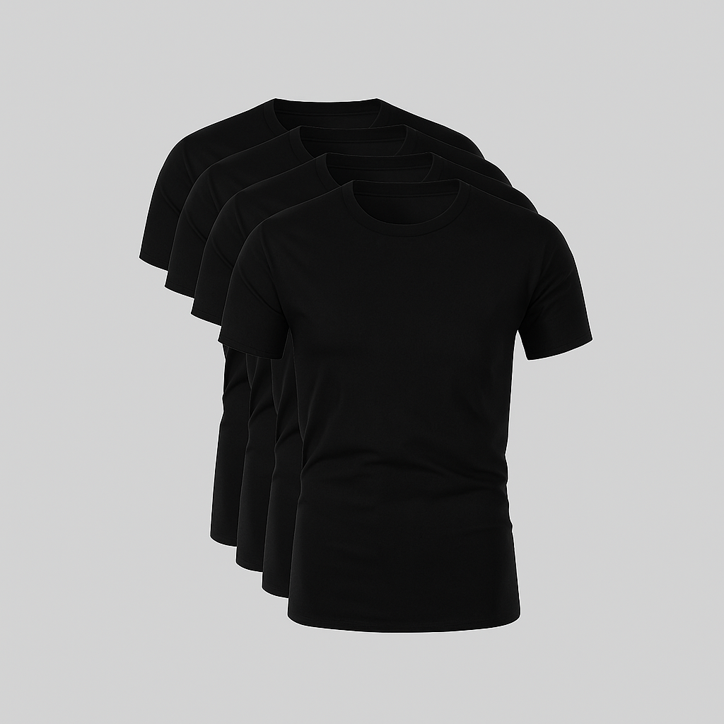 PAGUE 2 E LEVE 4 CAMISETAS BÁSICAS - PRETA E BRANCA