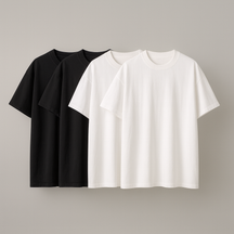 PAGUE 2 E LEVE 4 CAMISETAS OVERSIZED - PRETA E BRANCA