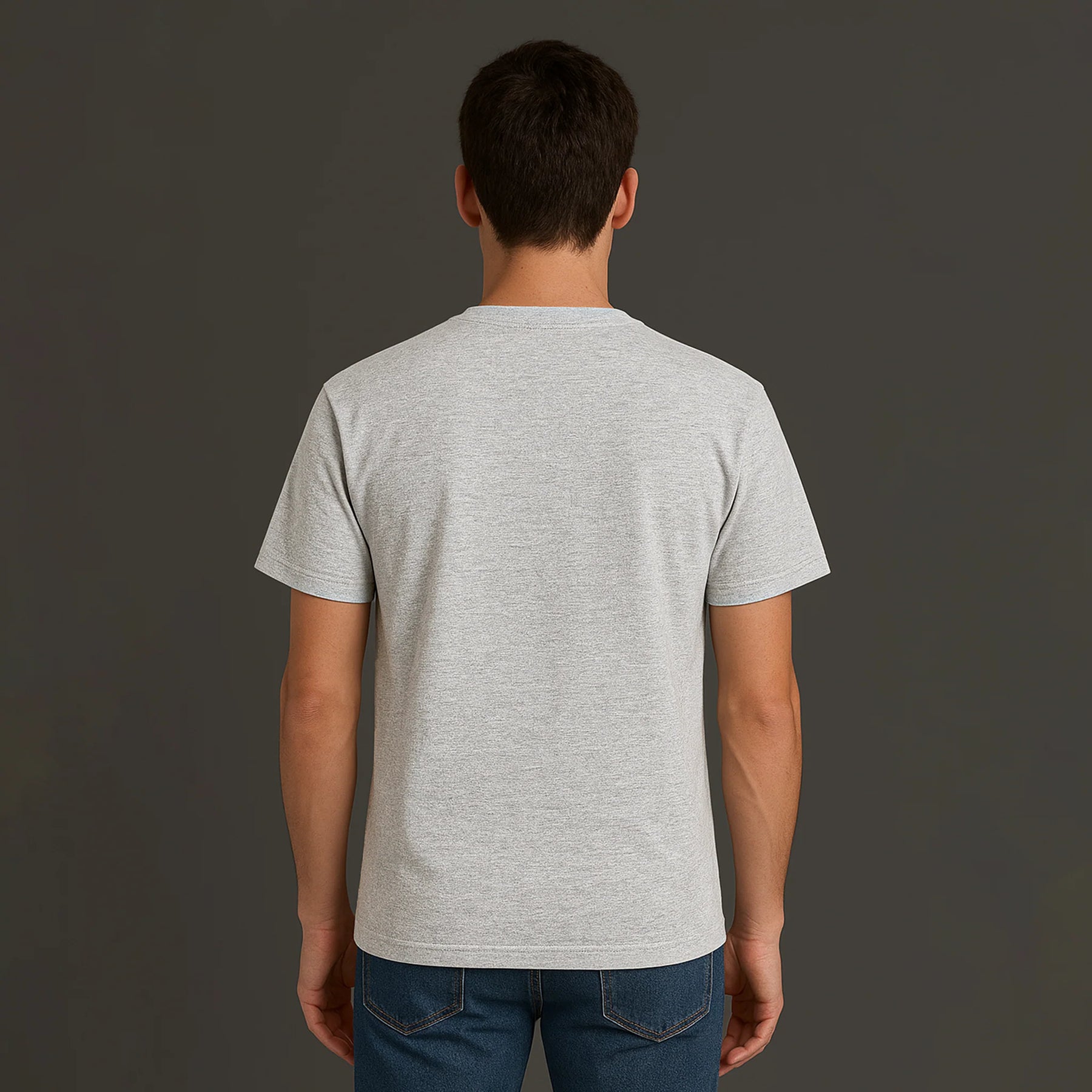 CAMISETA CINZA MESCLA BÁSICA - UNISSEX