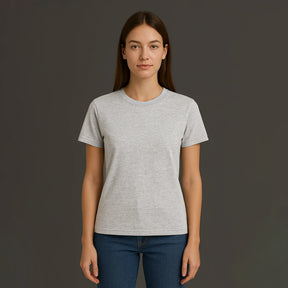 CAMISETA CINZA MESCLA BÁSICA - UNISSEX