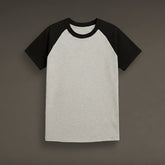 RAGLAN CINZA MESCLA E PRETA BÁSICA