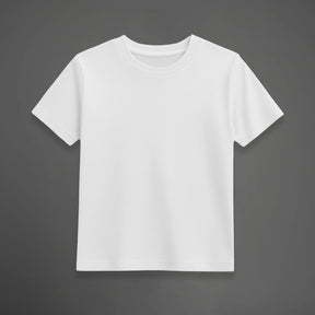 CAMISETA INFANTIL BRANCA BÁSICA - UNISSEX