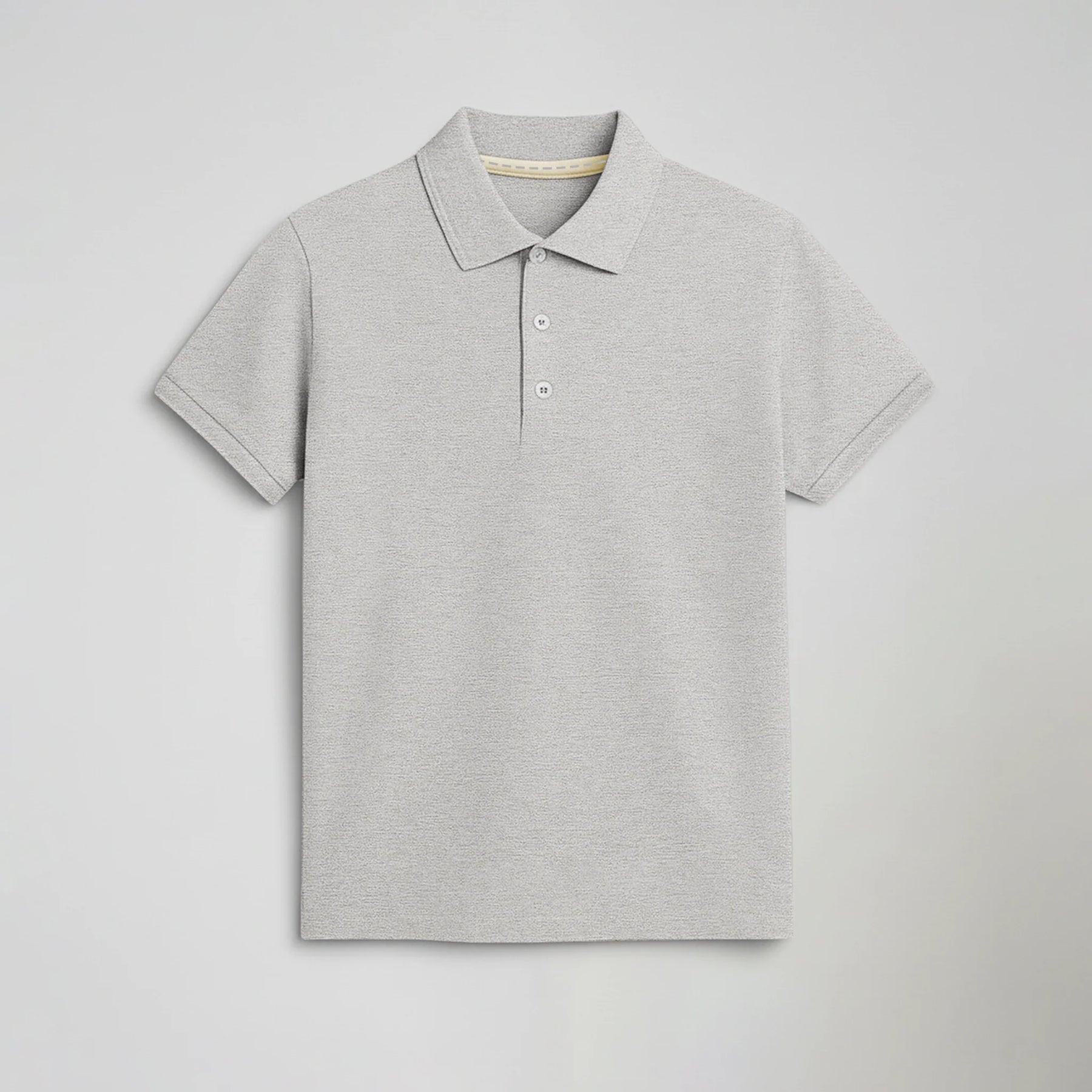 POLO CINZA MESCLA BÁSICA - MASCULINA