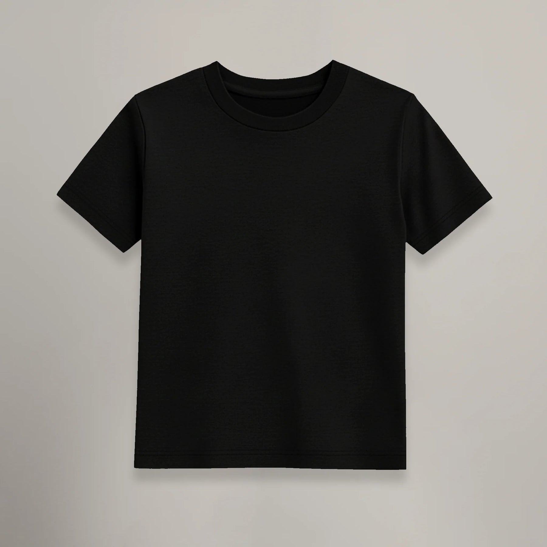 CAMISETA INFANTIL PRETA BÁSICA - UNISSEX