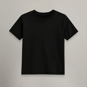CAMISETA INFANTIL PRETA BÁSICA - UNISSEX