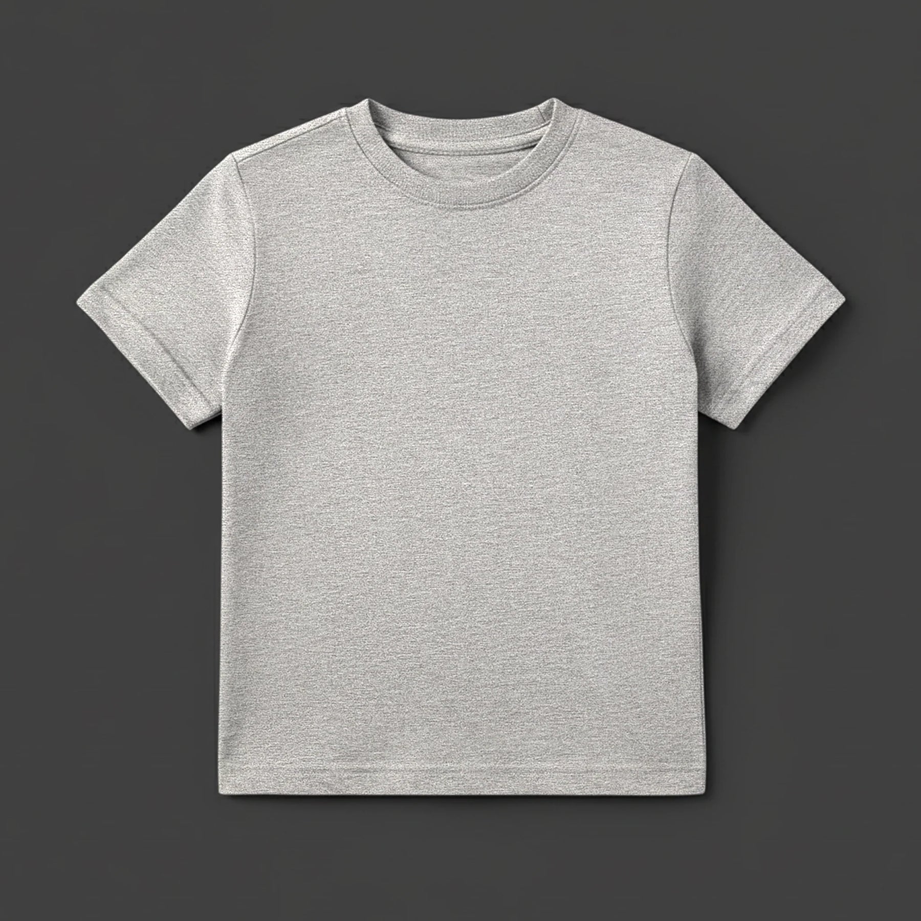 CAMISETA INFANTIL CINZA MESCLA BÁSICA - UNISSEX