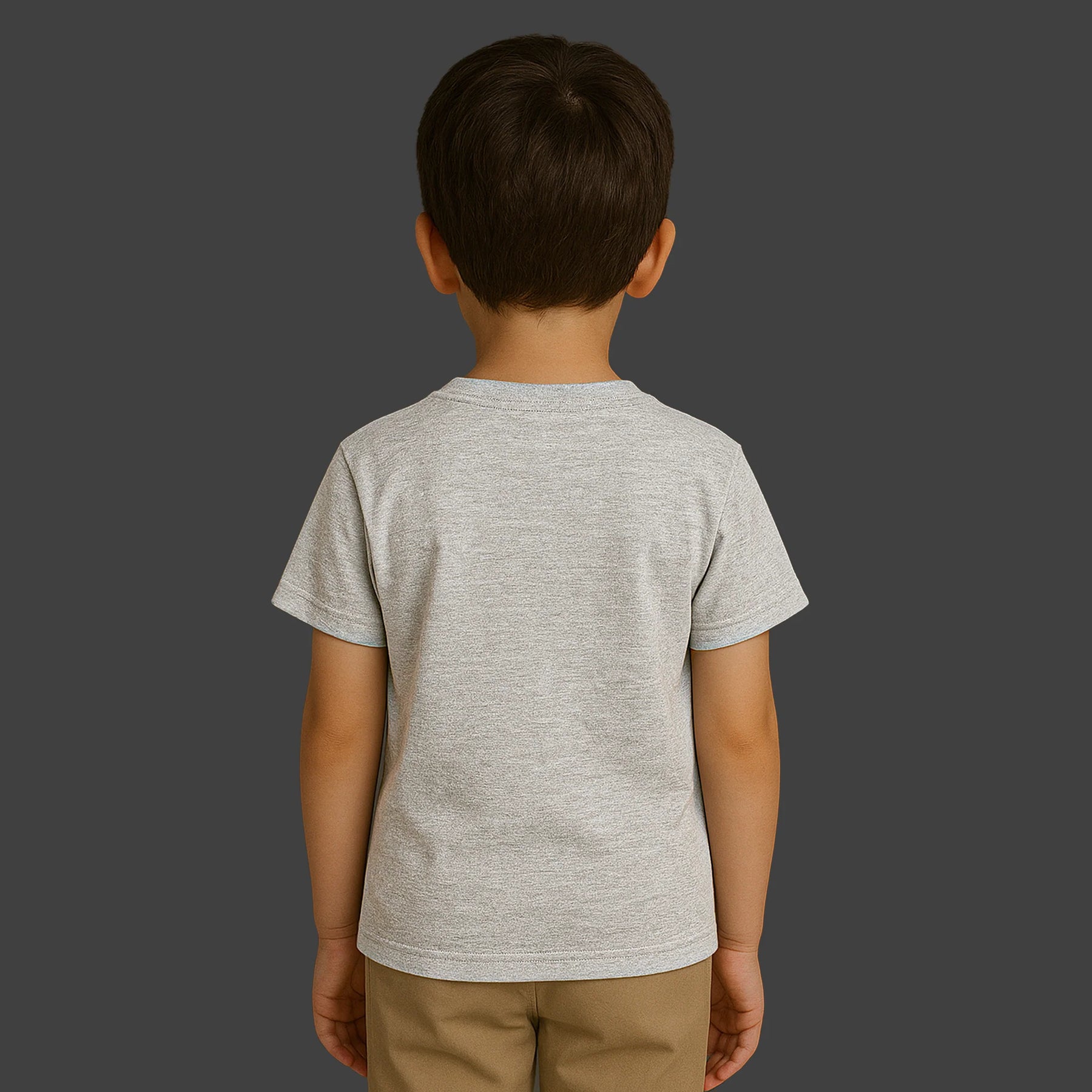 CAMISETA INFANTIL CINZA MESCLA BÁSICA - UNISSEX