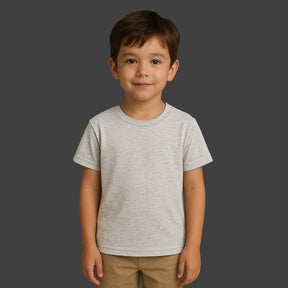 CAMISETA INFANTIL CINZA MESCLA BÁSICA - UNISSEX