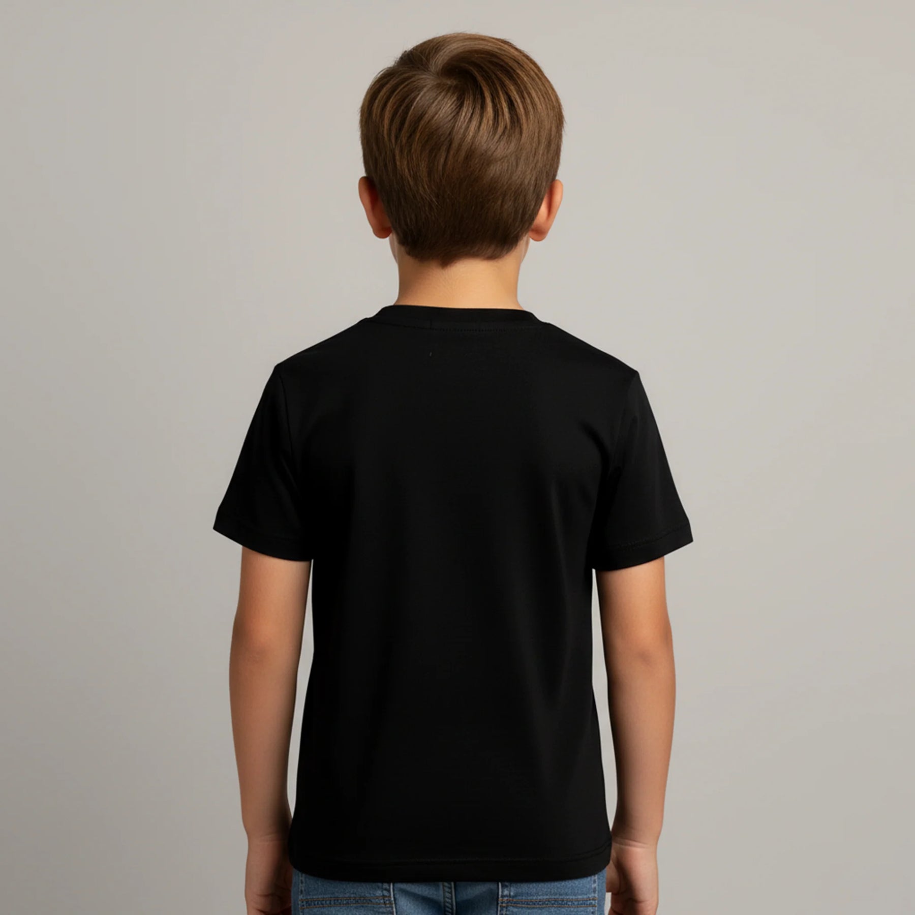 CAMISETA INFANTIL PRETA BÁSICA - UNISSEX