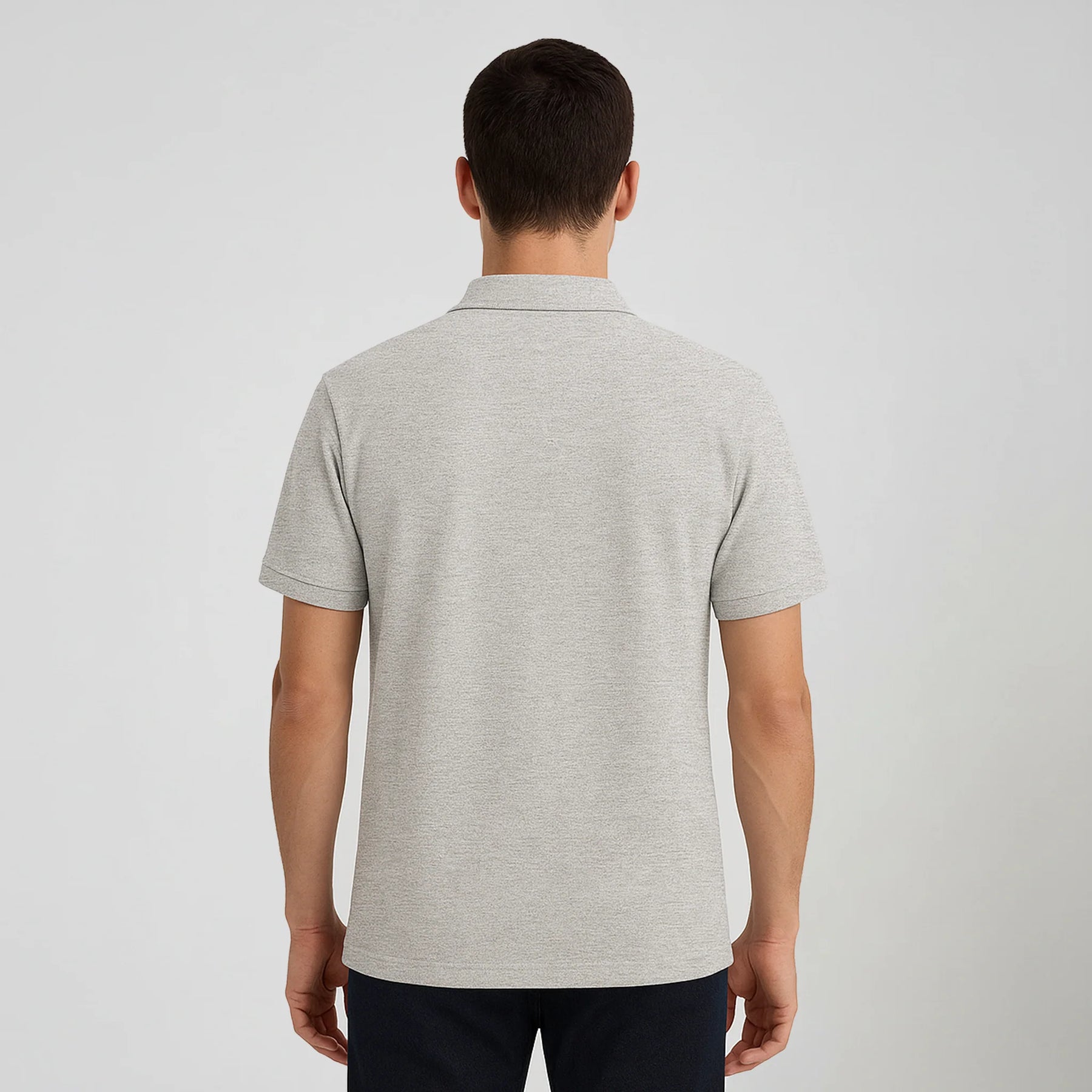 POLO CINZA MESCLA BÁSICA - MASCULINA