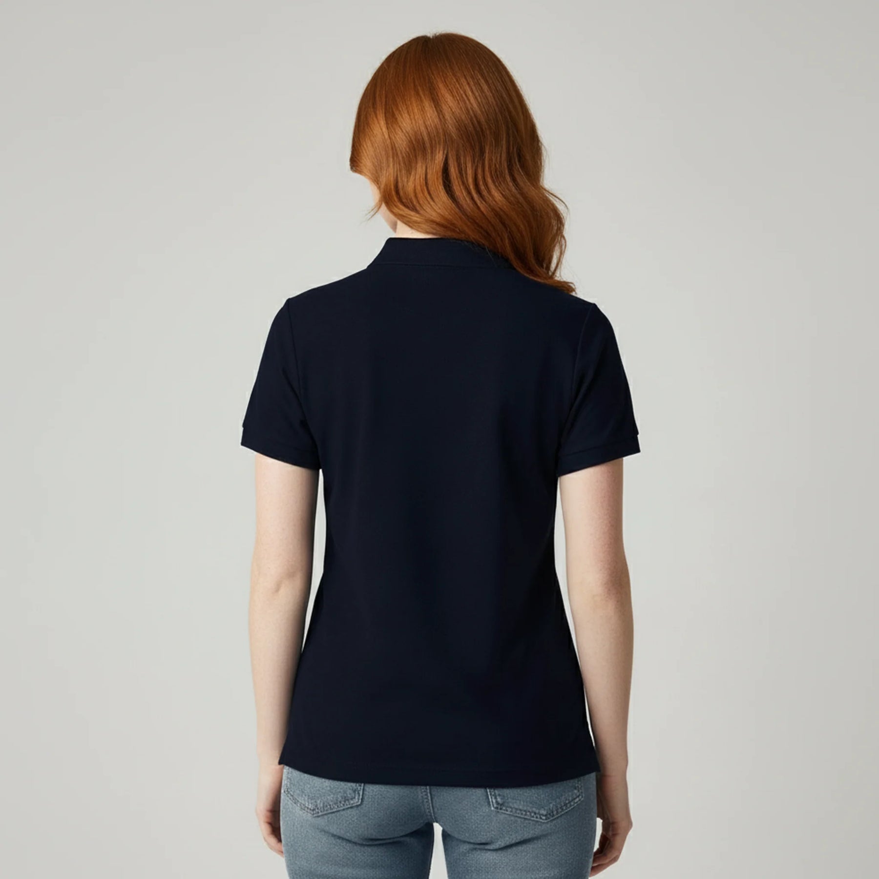 POLO AZUL MARINHO BÁSICA - FEMININA