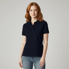 POLO AZUL MARINHO BÁSICA - FEMININA