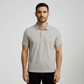 POLO CINZA MESCLA BÁSICA - MASCULINA