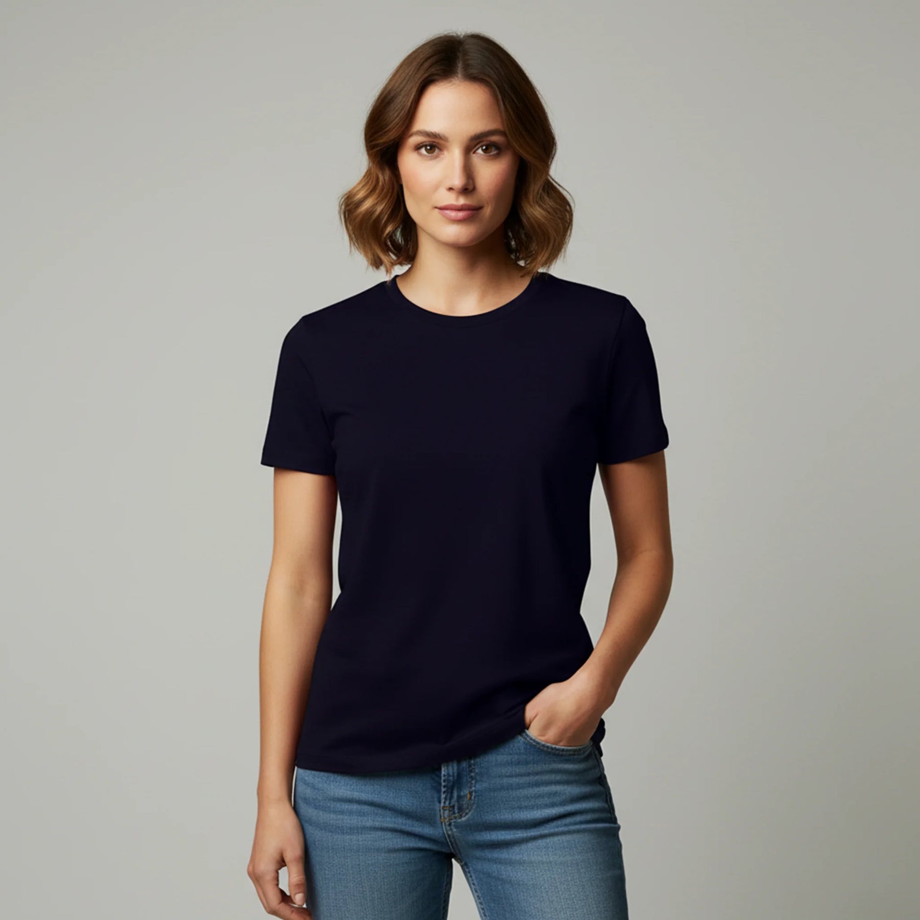 CAMISETA AZUL MARINHO BÁSICA - UNISSEX