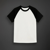 RAGLAN BRANCA E PRETA BÁSICA