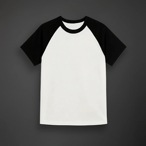 RAGLAN BRANCA E PRETA BÁSICA