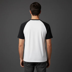 RAGLAN BRANCA E PRETA BÁSICA